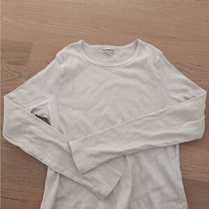 Reformation Ribbed Long Sleeve Shirt